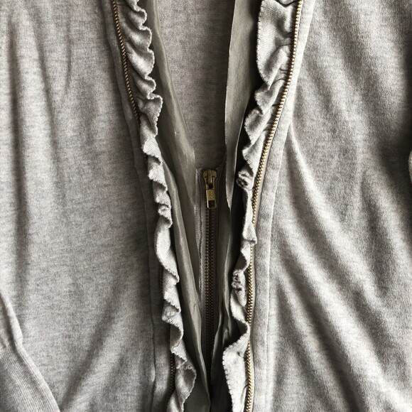 J. Crew Cotton/Wool/Silk, Double Gold Zipper Women's Beige Sweater Size Large - Picture 2 of 9